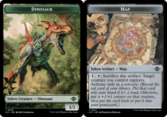 Dinosaur (0010) // Map (0017) Double-Sided Token - Foil